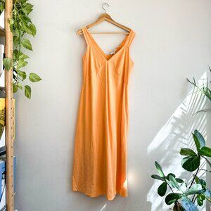 Vince Orange Summer Tencel Dress